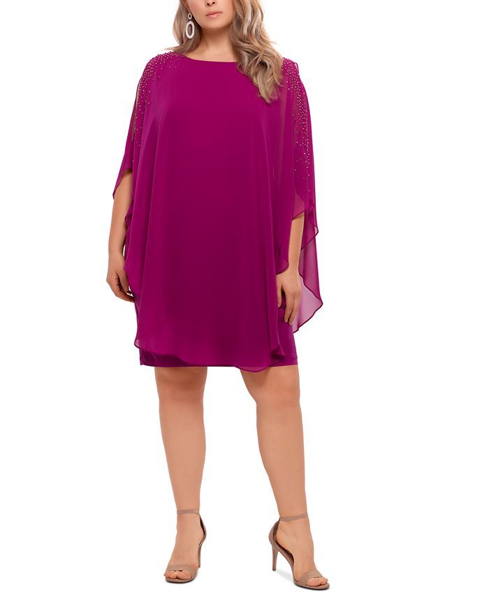 Plus Size Chiffon Shift Dress | Macys (US)
