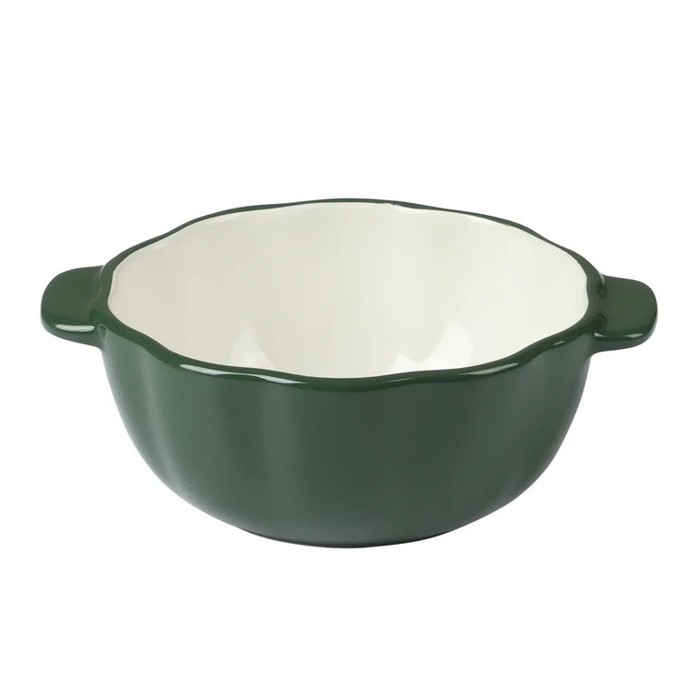 The Pioneer Woman Stoneware 2 Cup Pumpkin Cocotte with Lid, Green | Walmart (US)