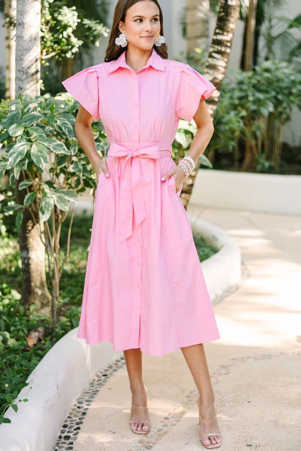 All In A Dream Pink Midi Dress | The Mint Julep Boutique