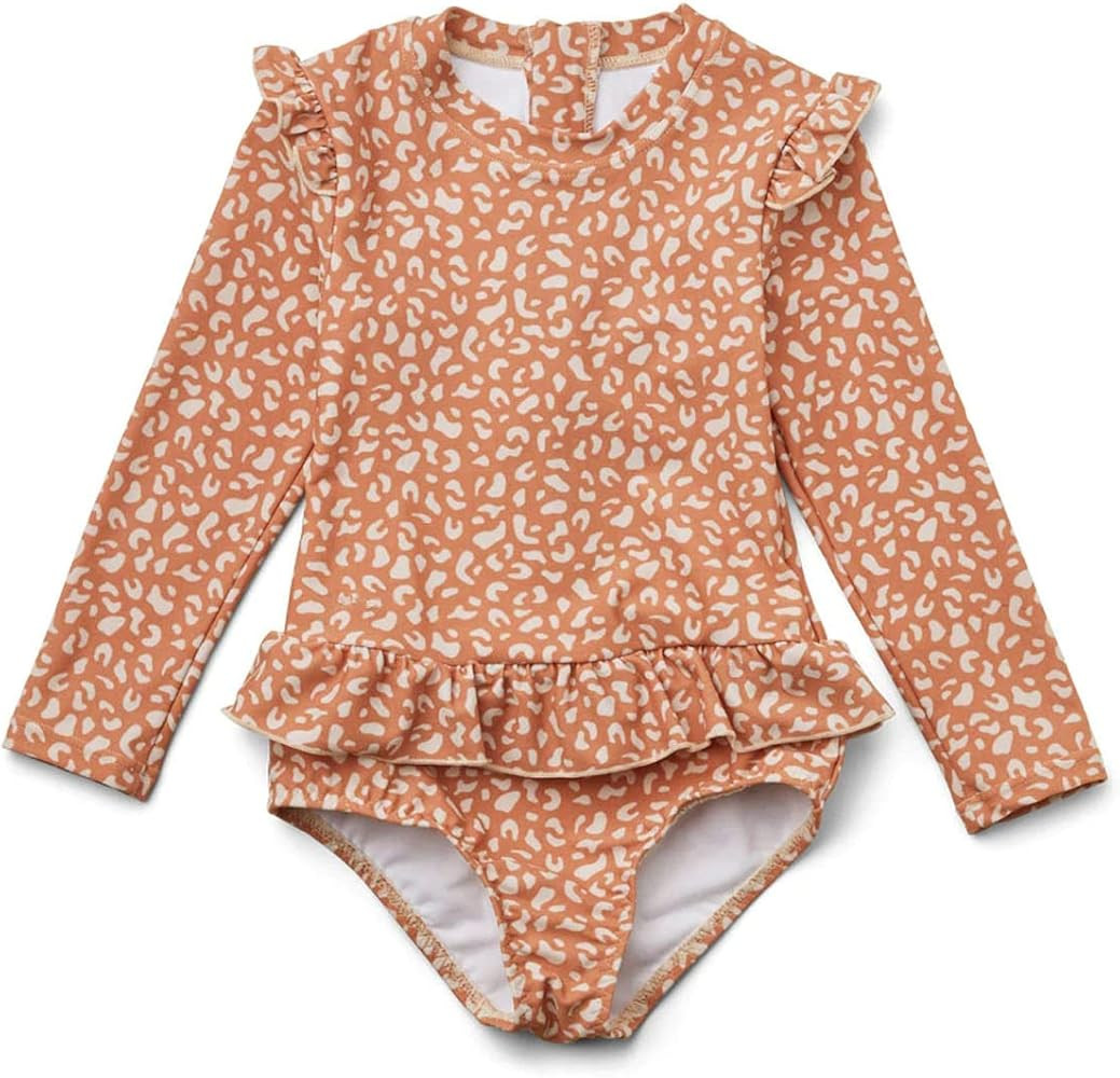 Amazon.com: HOMILLE Girls One Piece Rash Guard Swimsuit Long Sleeve Pineapple-Watermelon Toddler ... | Amazon (US)