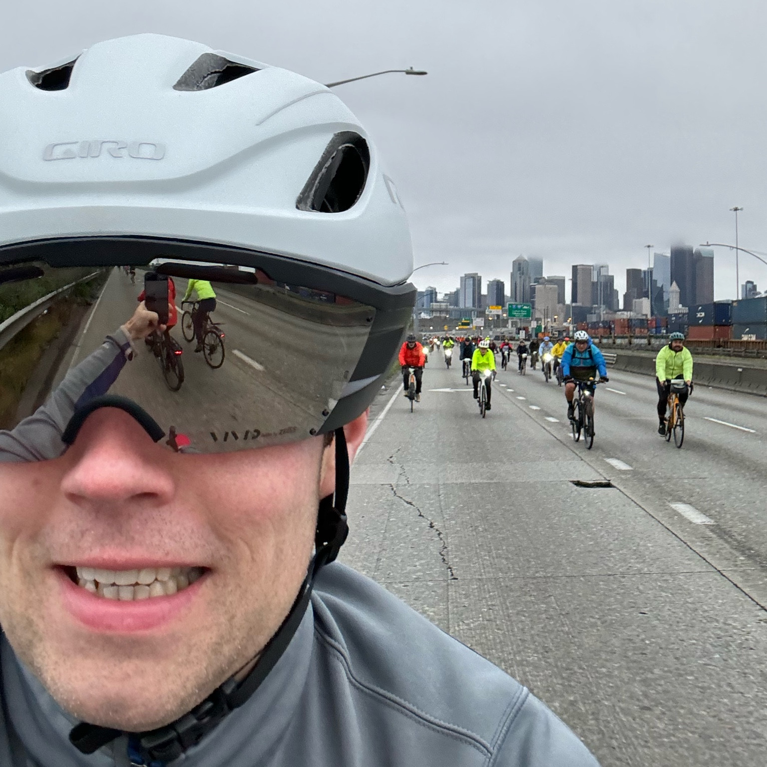 Fun to bike on the freeway 