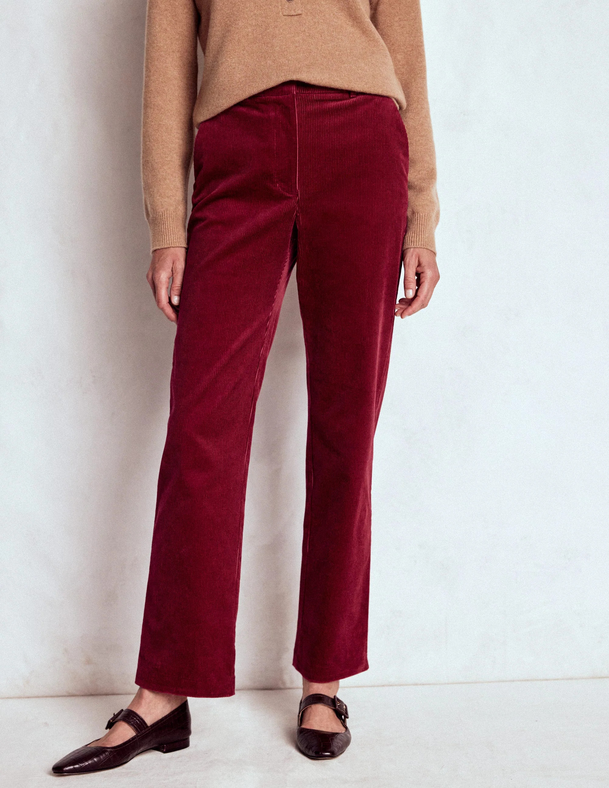 Canonbury Cord Pants-Burgundy Red | Boden (US)