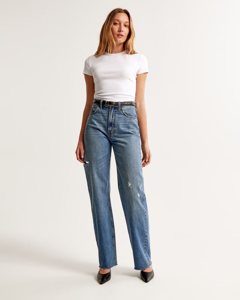 Women's High Rise Loose Jean | Women's New Arrivals | Abercrombie.com | Abercrombie & Fitch (US)