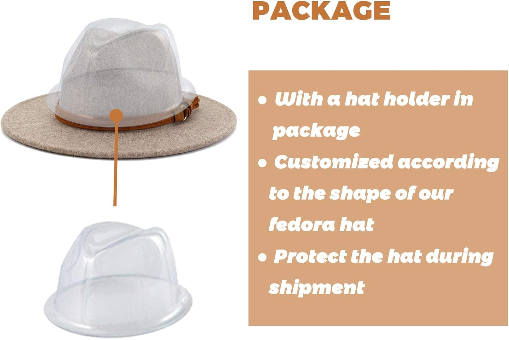 Lisianthus Womens Classic Wool Fedora with Belt Buckle Wide Brim Panama Hat | Amazon (US)