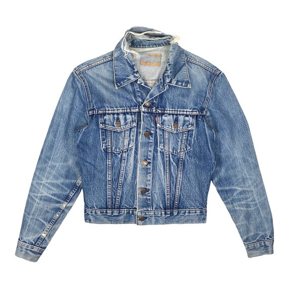 Vintage 80s Levis 70506 Distressed Washed Blue Trucker Denim | Etsy Canada | Etsy (CAD)