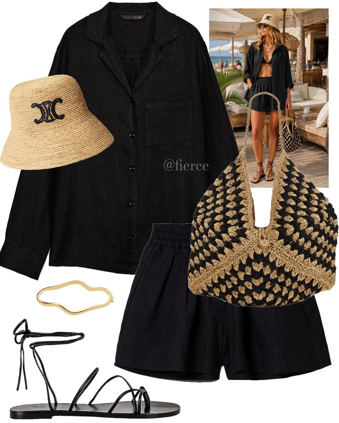 Black linen shirt shorts co-ord matching set resort wear beach holiday vacation outfit

#LTKuk #LTKsummer #LTKeurope