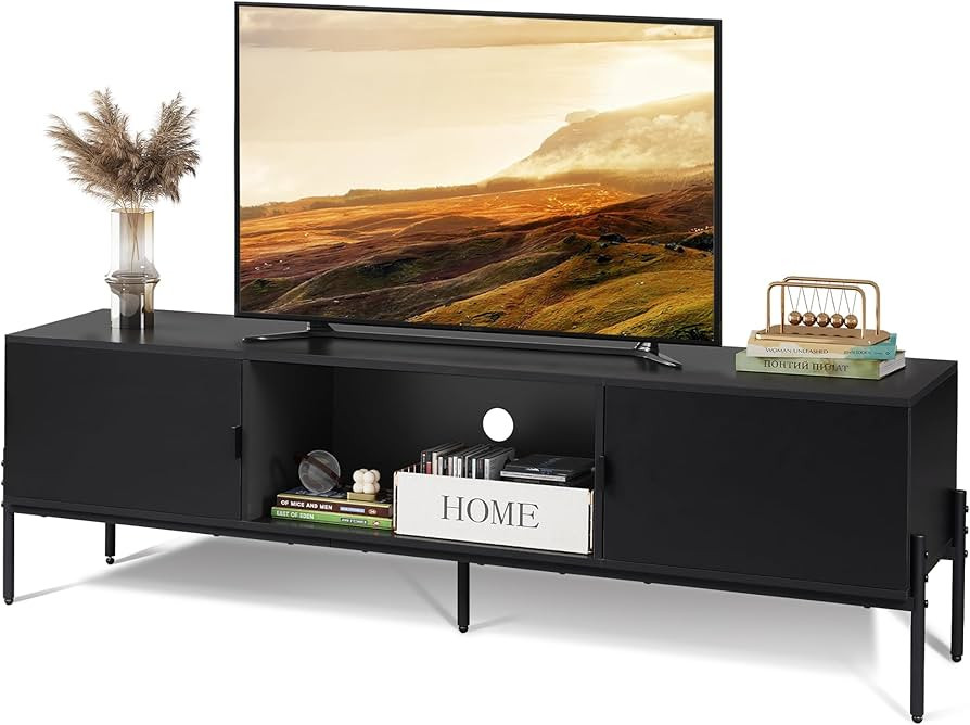 WLIVE Modern TV Stand for 65 Inch TV, Mid Century Entainment Center with Storage, TV Console with... | Amazon (US)