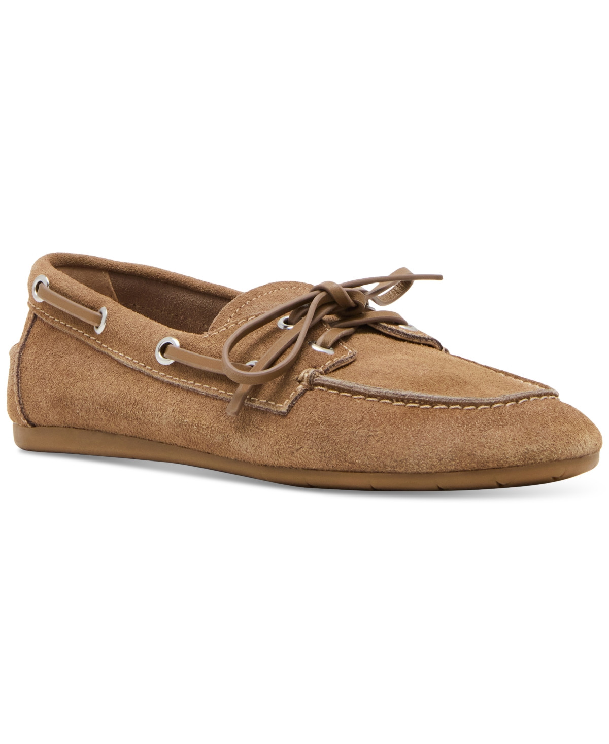 Steve Madden Women's Sag Soft Boat Shoe Loafer Flats - Taupe Suede | Macy's