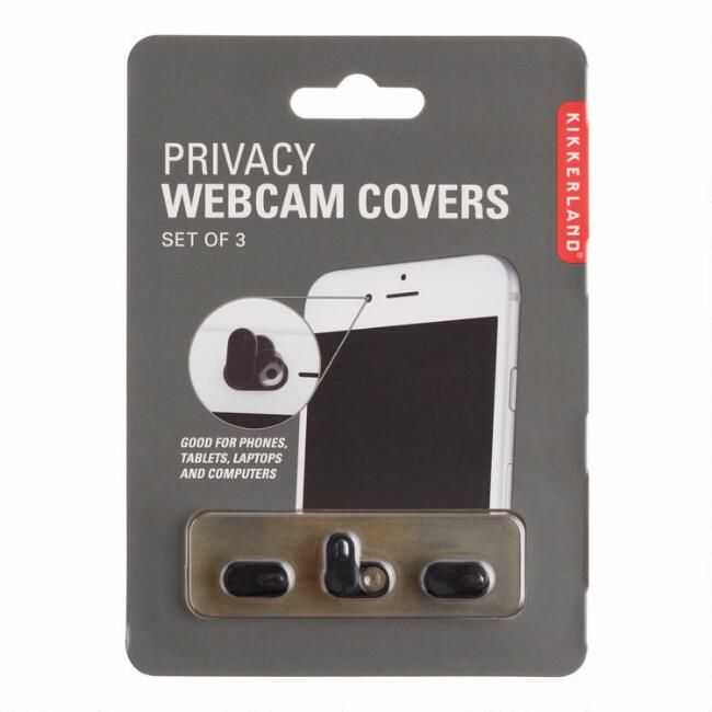 Kikkerland Black Privacy Webcam Covers 3 Pack | World Market