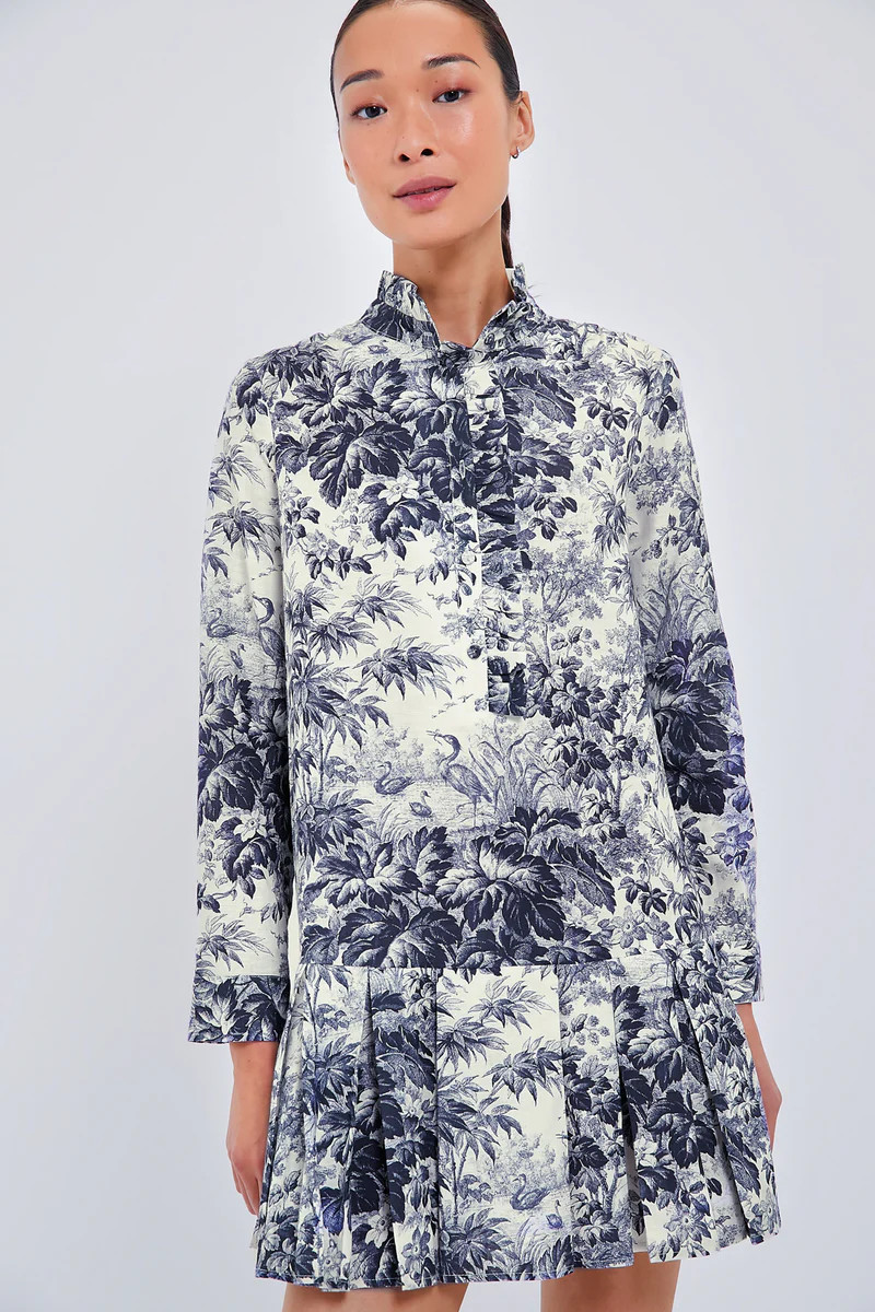Navy Blue Toile Tate Dress | Tuckernuck (US)