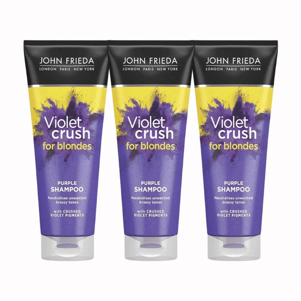 John Frieda Violet Crush Violet Extract Purple Shampoo for Blonde Hair 250ml 3 Pack - Walmart.com | Walmart (US)