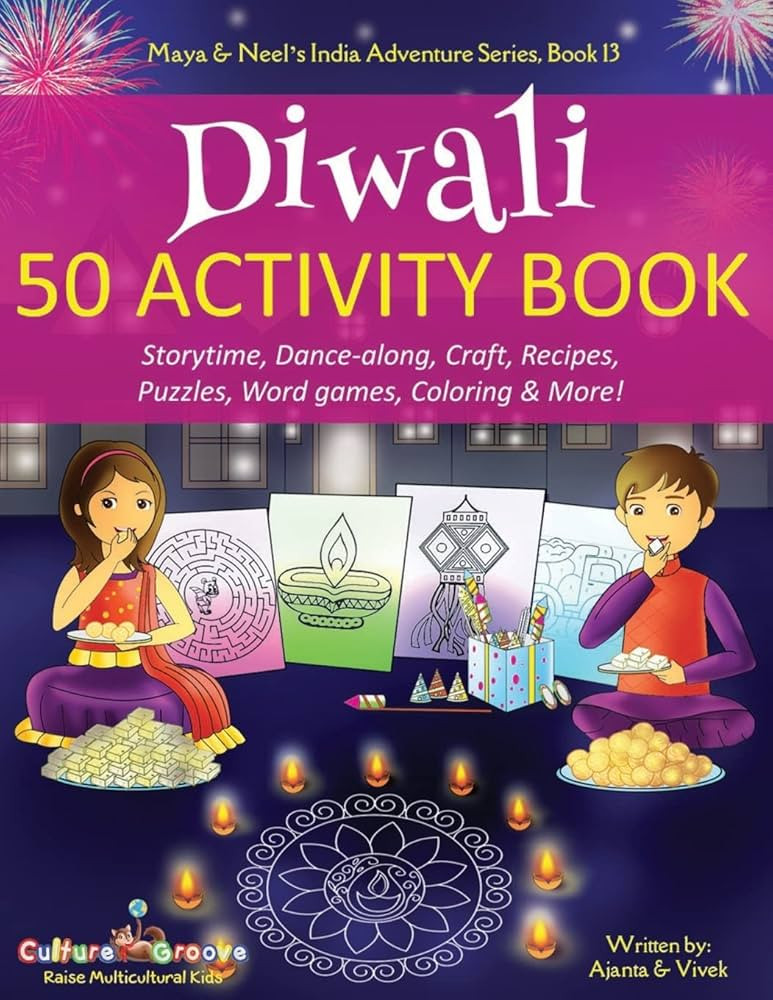 Diwali 50 Activity Book: Storytime, Dance-along, Craft, Recipes, Puzzles, Word games, Coloring & ... | Amazon (US)