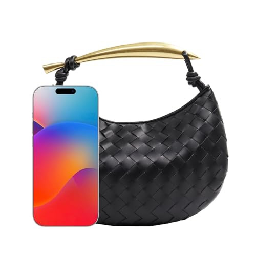 Woven Leather Dumpling Bag Dinner Handbag For Women Purse Hobo Bag Knotted Evening Bag | Amazon (US)