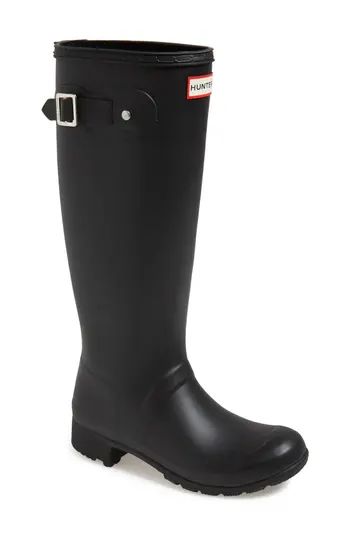 Women's Hunter 'Tour' Packable Rain Boot, Size 10 M - Black | Nordstrom