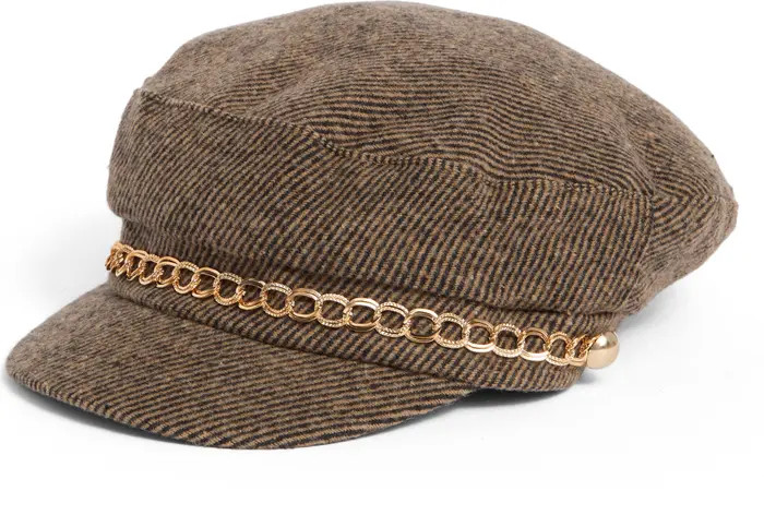 Vince Camuto Bouclé Newsboy Cap with Chain | Nordstromrack | Nordstrom Rack