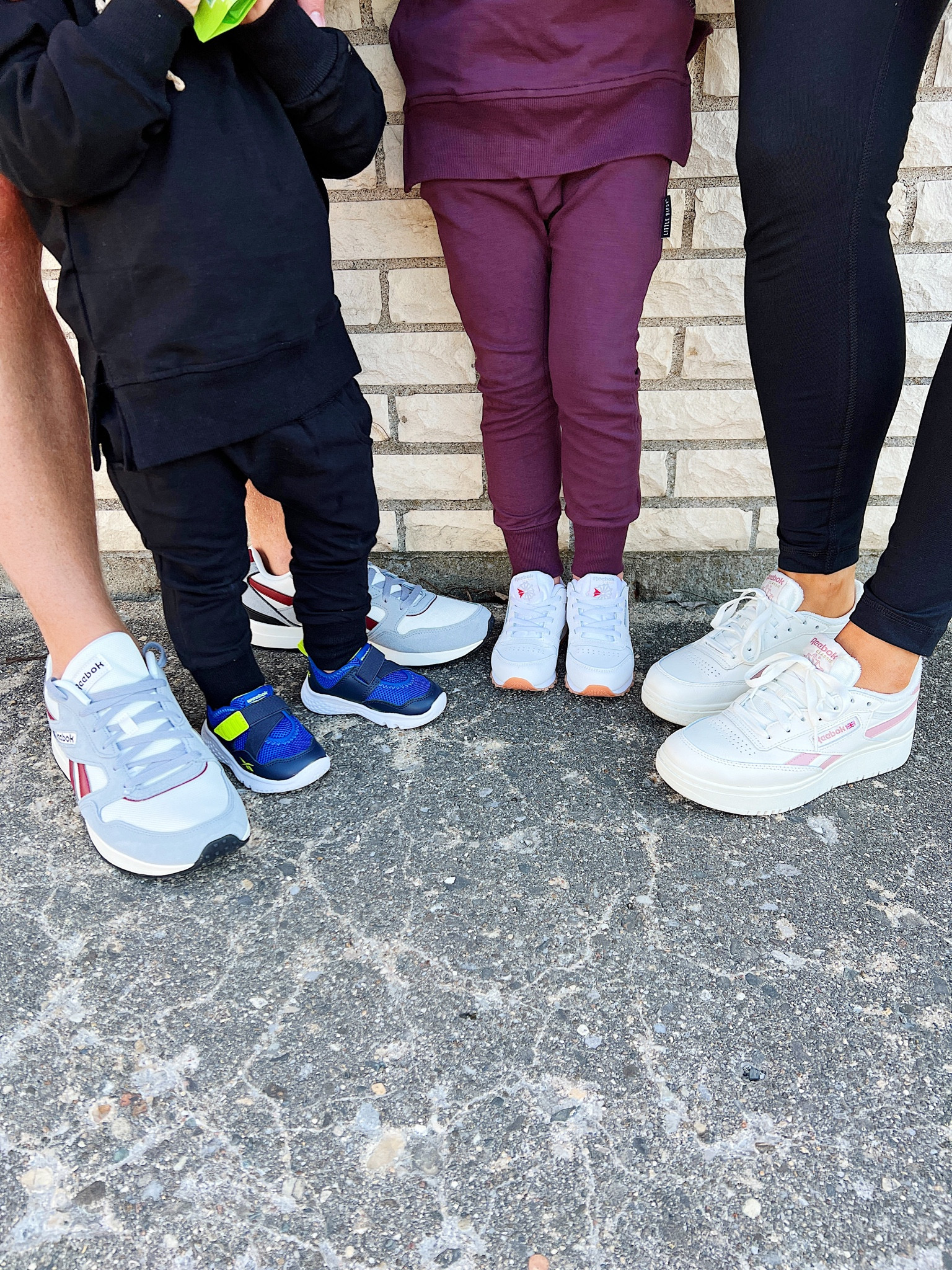 WE GOT THE FAMILY PICTURE! If you followed my stories during this little shoot, you know that it was a doozy BUT we did get some good gems! We are all wearing one of our favorite @dsw brands, @reebok (clapping emoji). Bryan and I have both worn Reeboks for YEARS and now both kids are in on the stylish fun! I’m linking up all of our shoes + some of my other Reebok favorites all available at DSW with LTK, so head that way to check it out! #sponsored #myDSW
