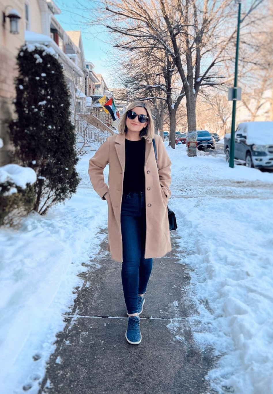 Camel coat - petite small
Top - slightly cropped but perfect with high rise jeans
Shoes - weather resistant sneakers on sale! Plus you can use code BIRD15 to buy one, get one 15% off!

#LTKCyberweek #LTKHoliday #LTKSeasonal