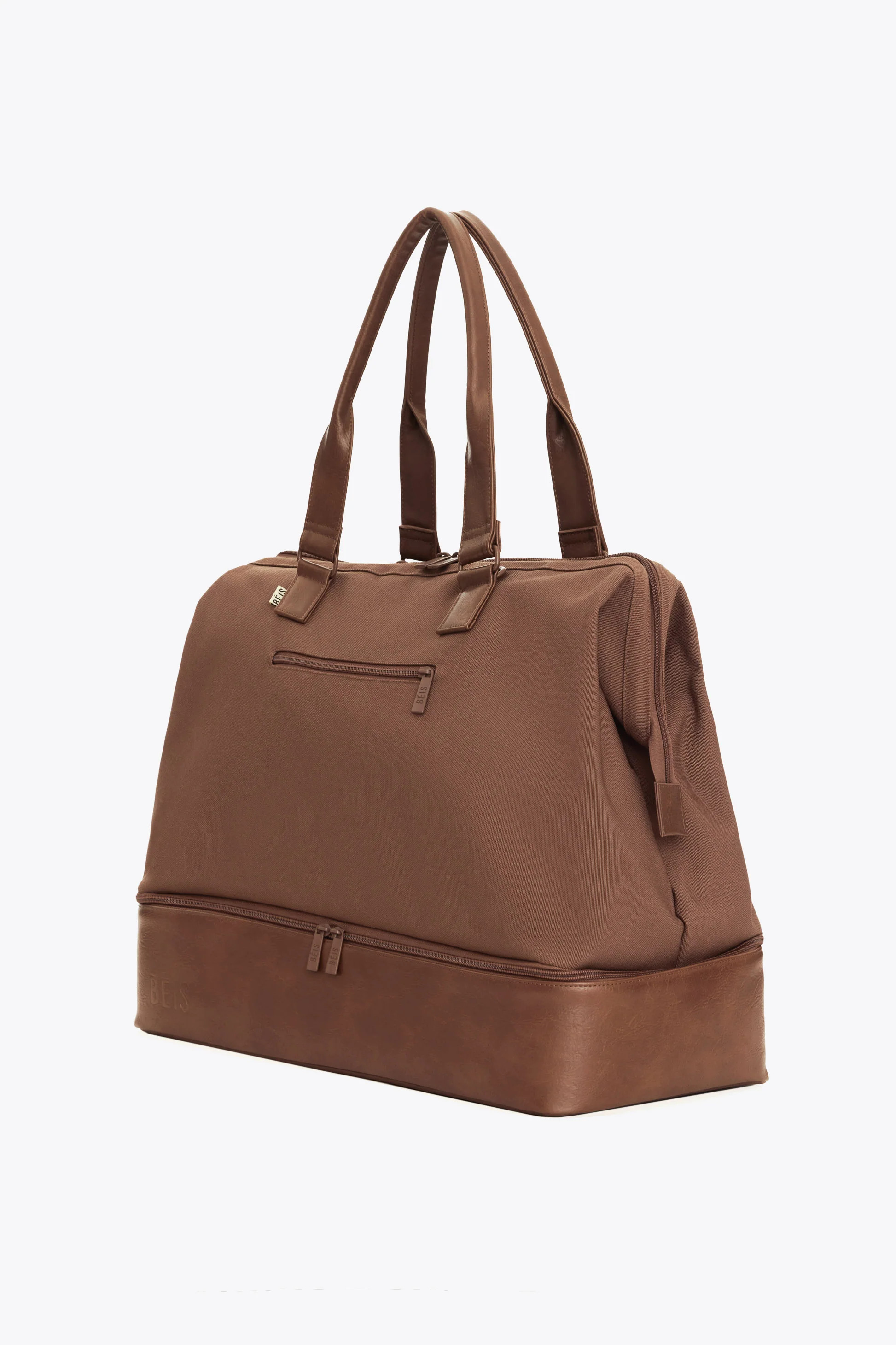 BÉIS 'The Weekender' in Maple - Brown Weekend Bag & Overnight Travel Bag | BEIS