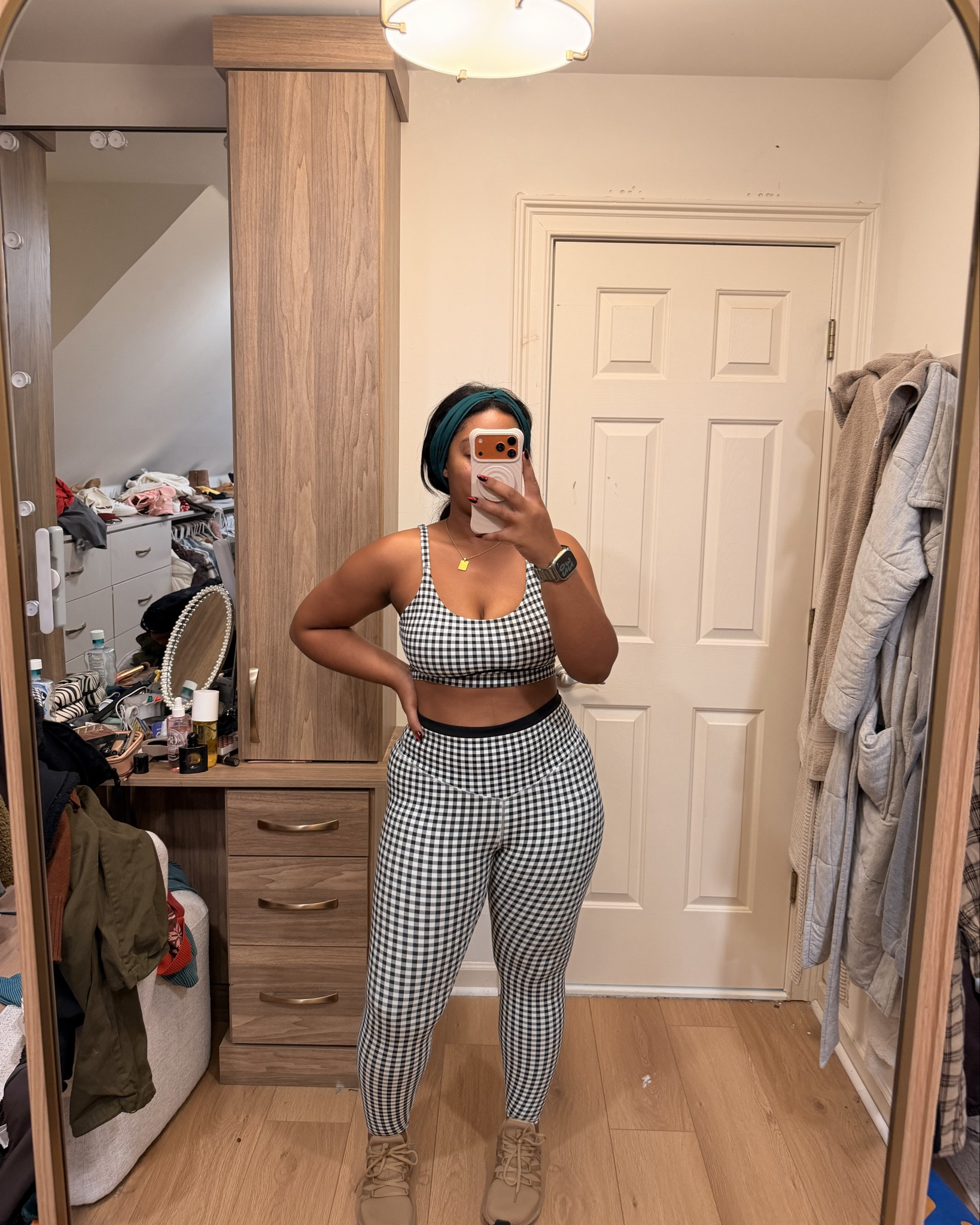 This color but make it a set. The set is soft, high rise and gingham patterned but the jacket definitely completes the look for me. 

#LTKMidsize #LTKActive #LTKFindsUnder50