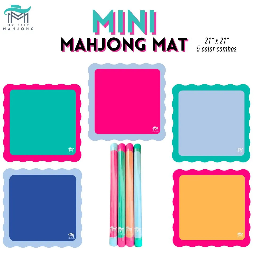Mini Mahjong Mat (5 Color Combinations) | for Small or Travel Mah Jongg | Scalloped Edges & Brigh... | Etsy (US)