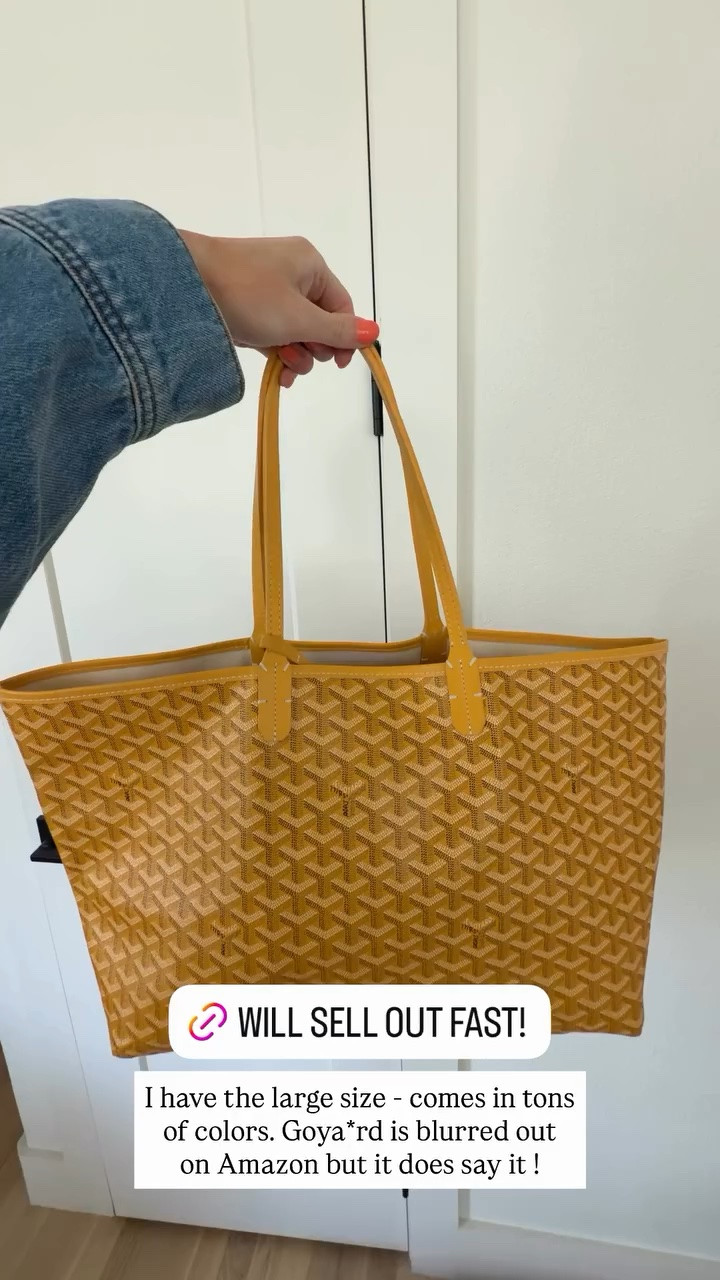 I have the large size - comes in tons of colors. Goya*rd is blurred out on Amazon but it does say it !

#LTKootd #LTKTravel #LTKgrwm