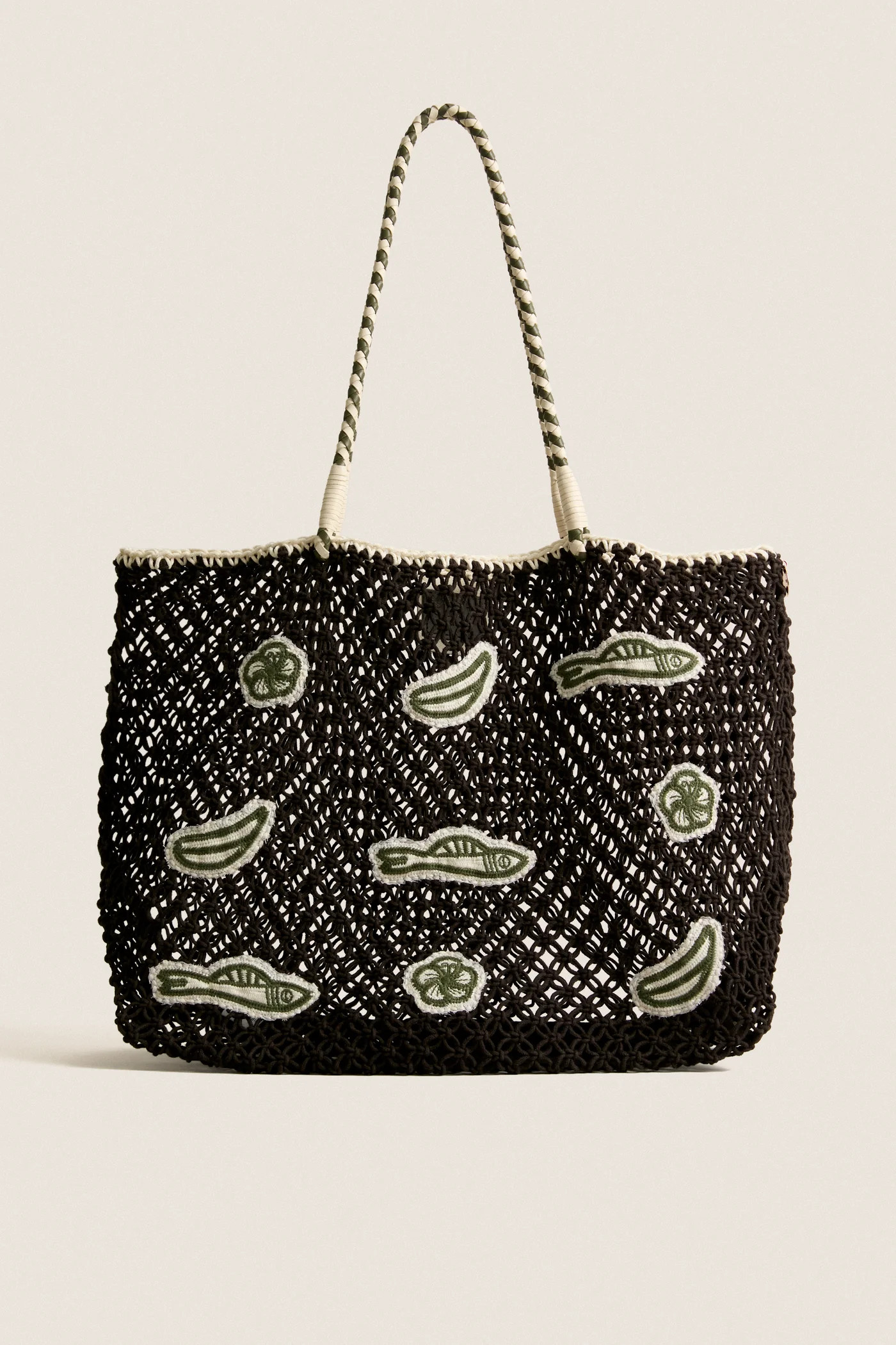 Chocolate with Multi Applique L'Ete Tote | Tuckernuck (US)