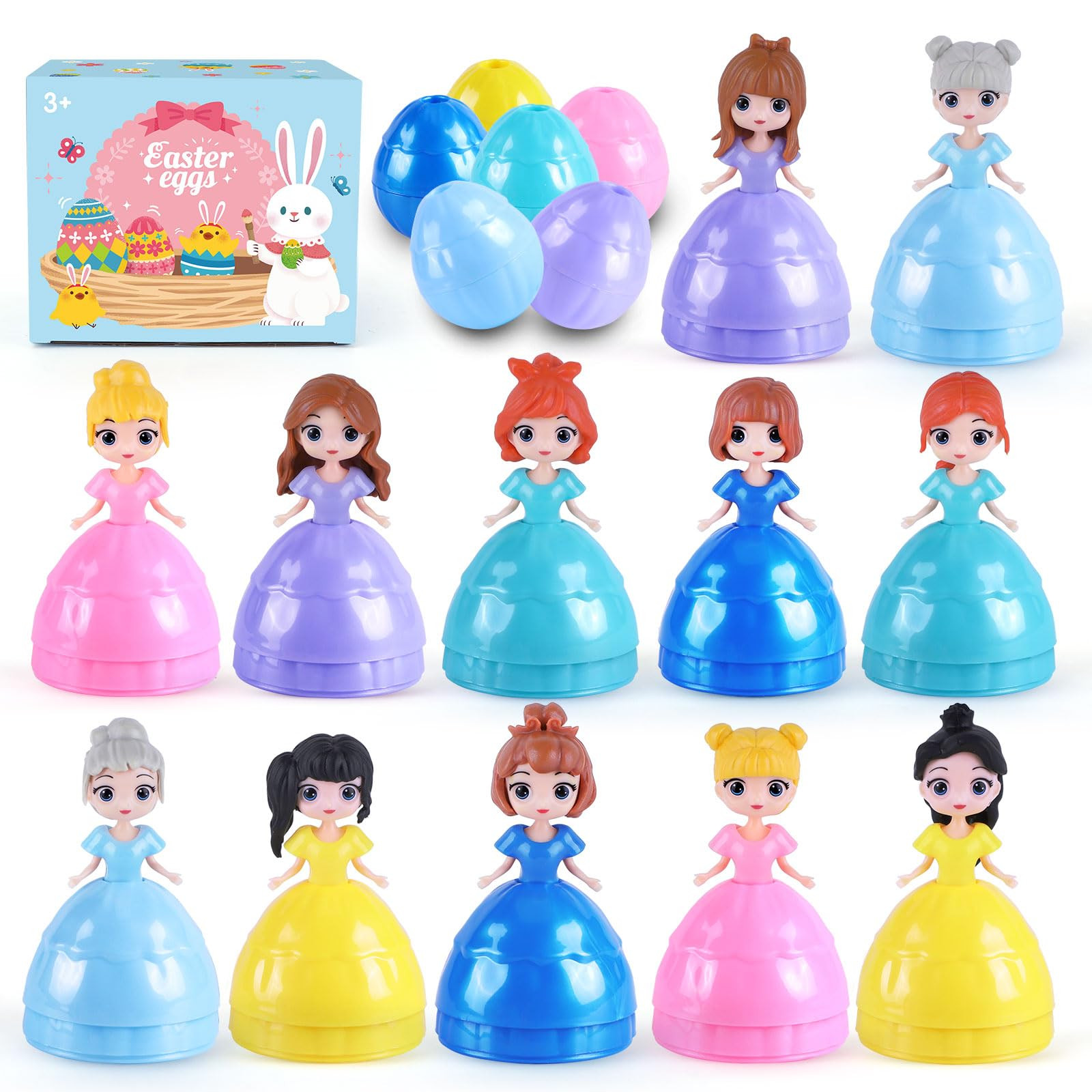 Konijiwa Easter Gifts for Kids, 12 Piece Prefilled Easter Egg,Perfect for 3+ Year Old Boys and Gi... | Amazon (US)