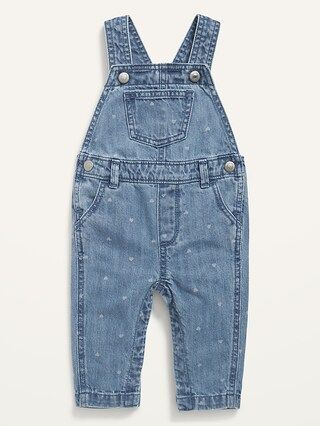 Heart-Print Jean Overalls for Baby | Old Navy (US)