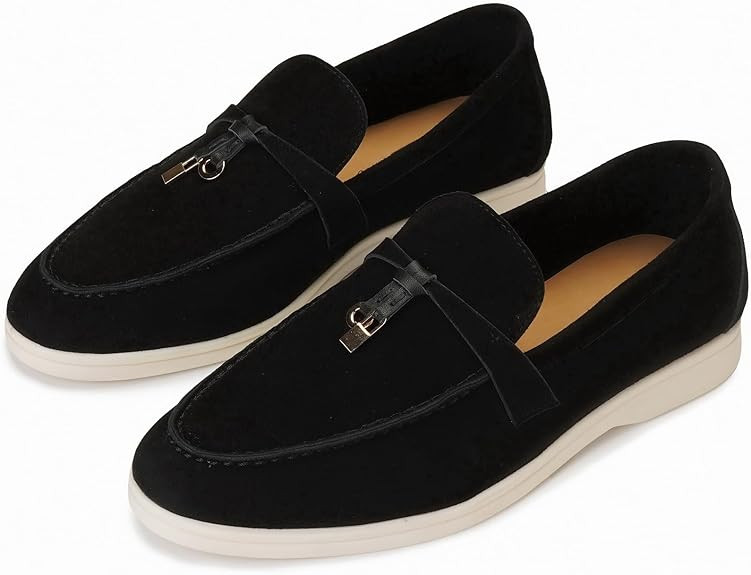 Slip-On Penny Loafers for Women, Suede Upper with Genuine Leather Lining Comfort Casual Dressy Wa... | Amazon (US)