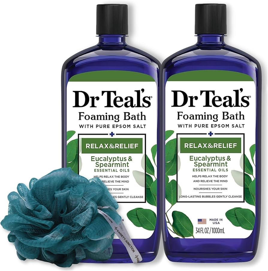 Dr. Teal's Eucalyptus and Spearmint Foaming Bath 34oz Bottles (Pack of 2) with Variety Junction P... | Amazon (US)