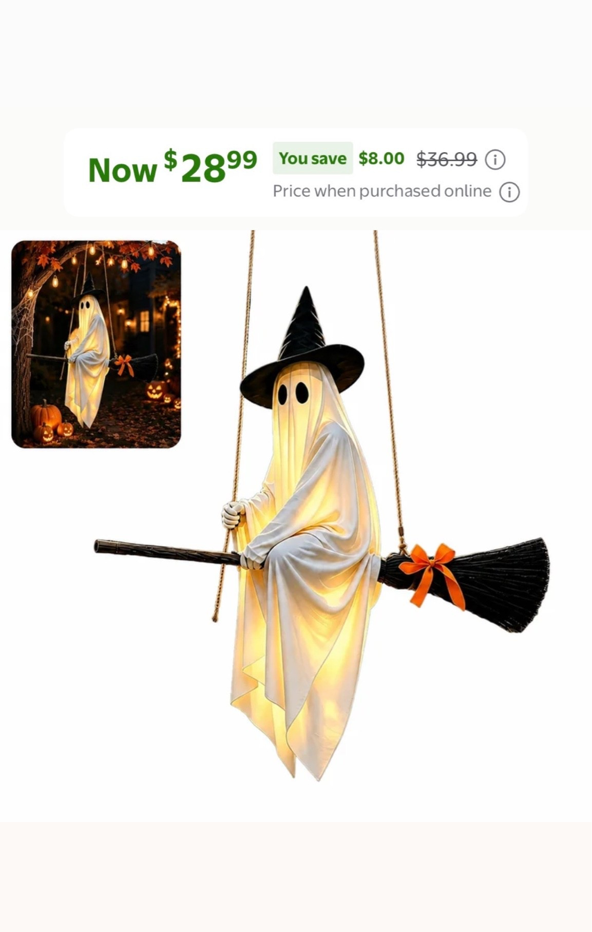 This viral hanging ghost is on sale for under $30! ￼

#LTKSaleAlert #LTKHome #LTKSeasonal