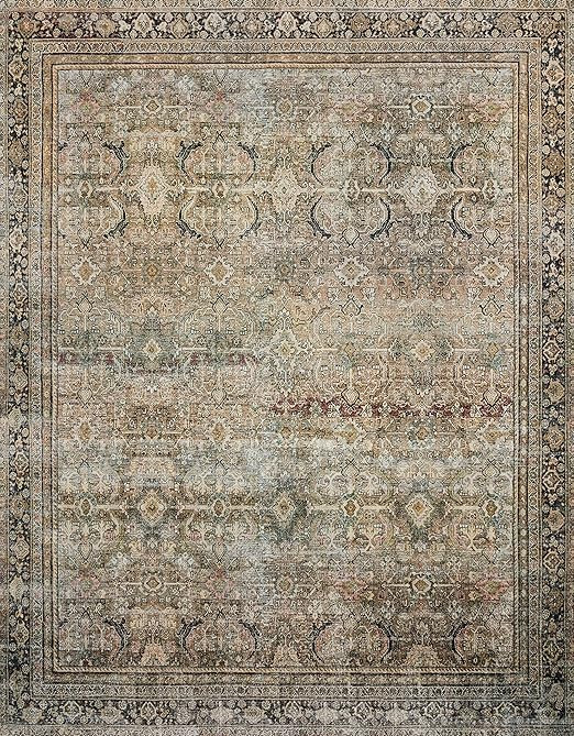 Loloi II Layla Collection LAY-03 Traditional Olive/Charcoal 2'-0" x 5'-0" Accent Rug | Amazon (US)