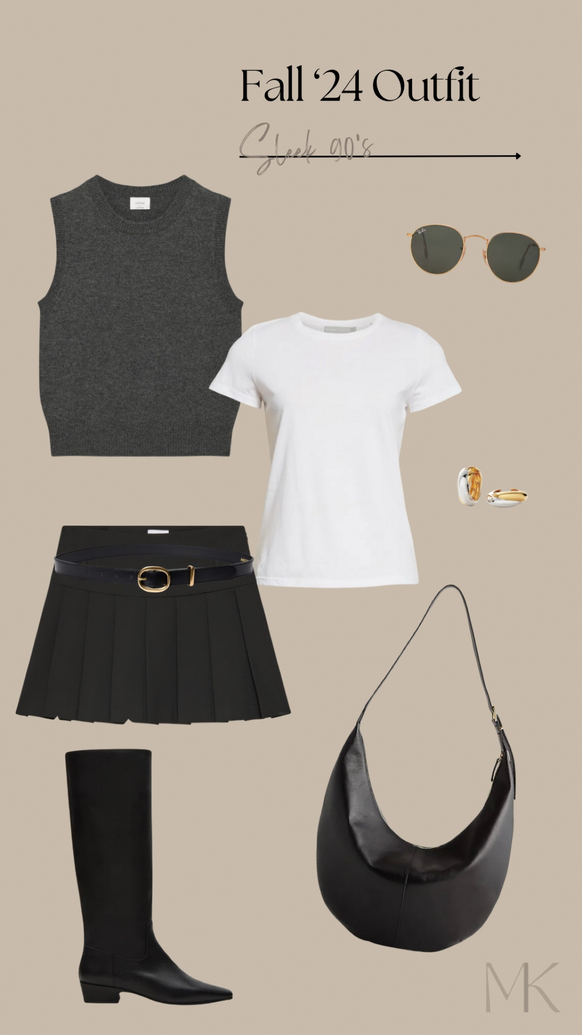 Sleek 90s fall outfit 

90s style, fall style, fall bag, madewell slouchy bag, sleek western boots, petite outfit, fall 2024