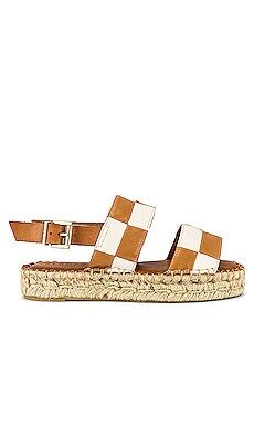 ALOHAS Double Strap Scacchi Sandal in Camel & Ivory from Revolve.com | Revolve Clothing (Global)