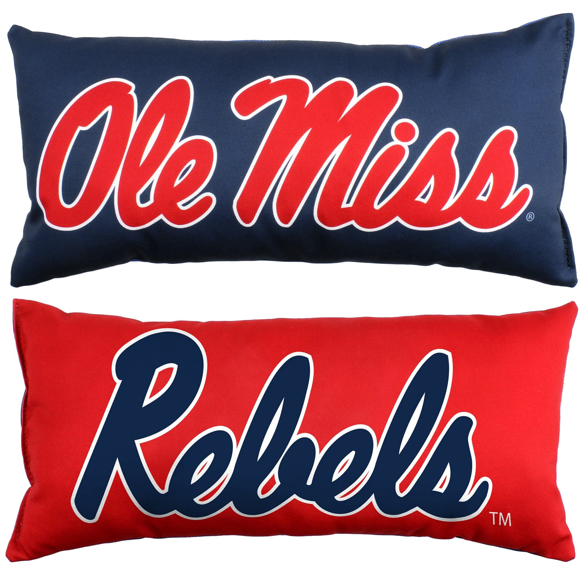 College Covers Solid Color Bolster Travel Pillow, 1 Count (Pack of 1), Ole Miss Rebels | Amazon (US)