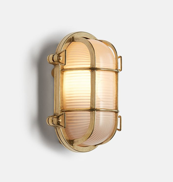 Seabeck Oval-Caged Bulkhead Sconce | Rejuvenation