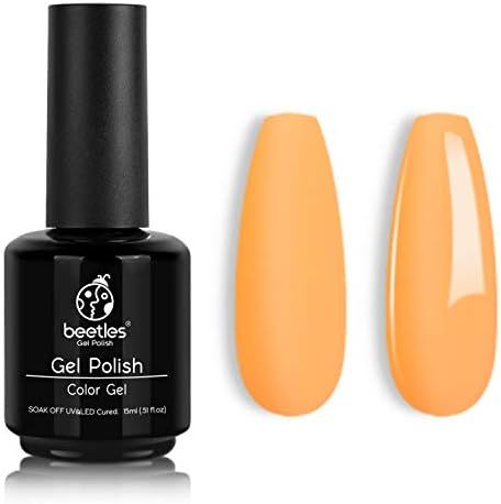 Beetles Gel Nail Polish Orange Cream Color Soak Off LED Nail Lamp Gel Polish -Size: .5 fl.Oz/Each... | Amazon (US)