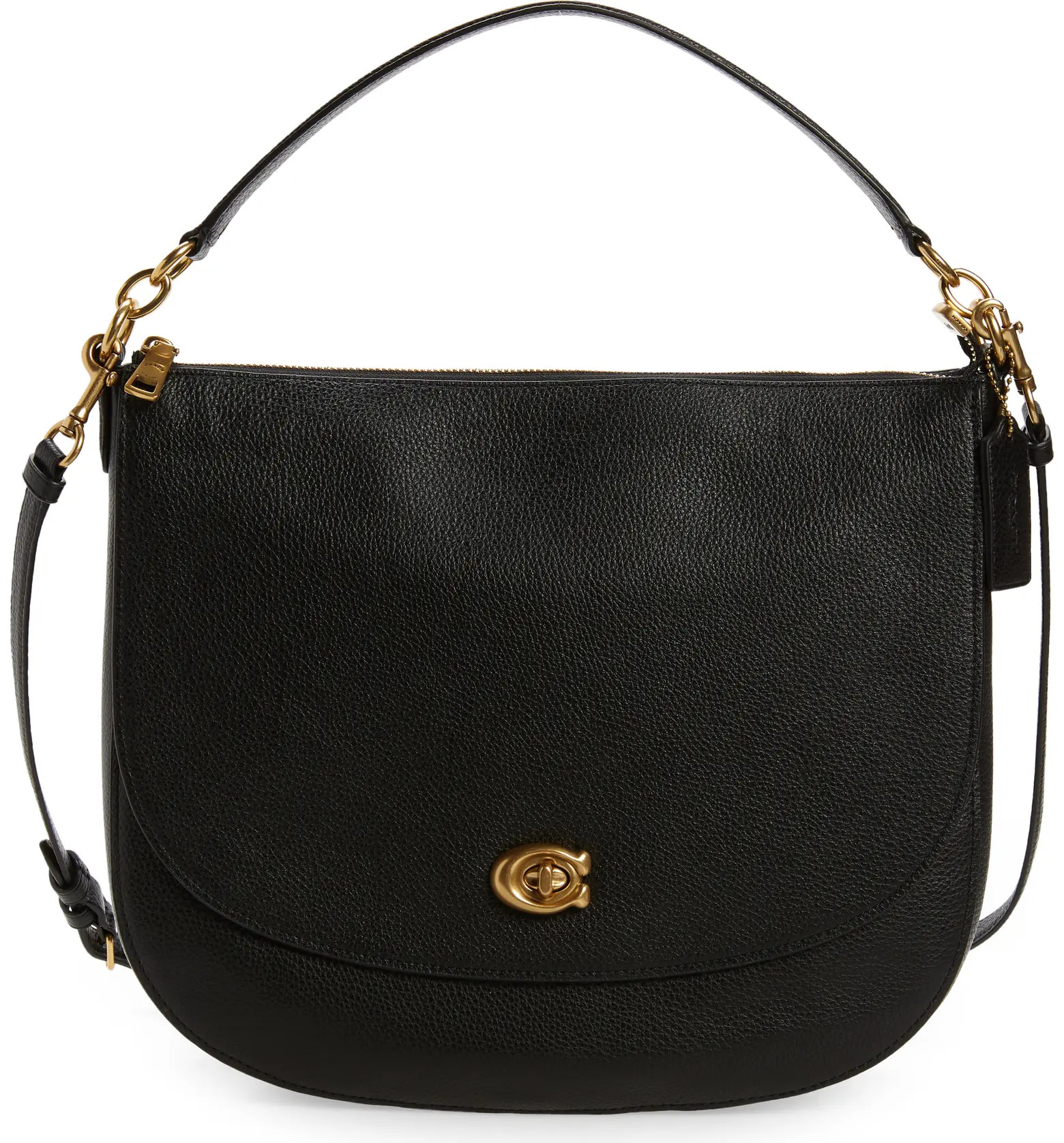Polished Pebble Leather Shoulder Bag | Nordstrom