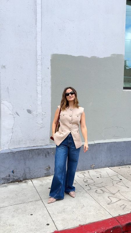 Simple yet refined spring outfit - a structured vest with wide leg jeans 

I have been loving the best trend and it makes even jeans feel a little more elevated. Try it with trousers or even a slip skirt, too!

Veronica beard
Anine Bing 

#LTKVideo #LTKSeasonal #LTKstyletip