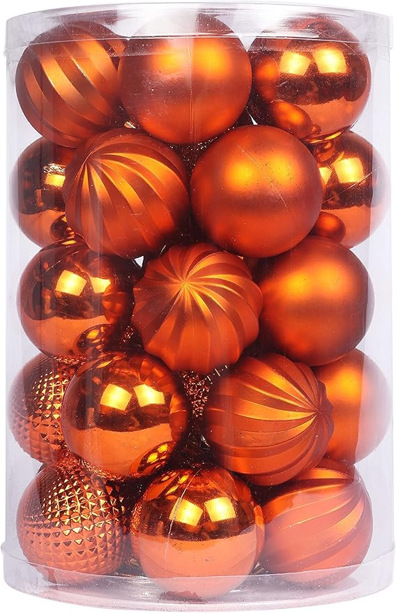 YYCRAFT 34ct Christmas Ball Ornaments 6CM for Xmas Tree Christmas Decorations Shatterproof Hooks ... | Amazon (US)
