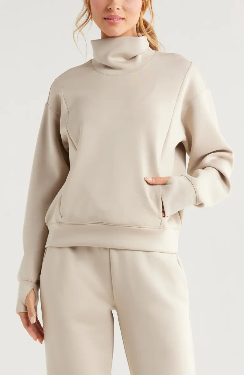 Zella Luxe Funnel Neck Top | Nordstrom | Nordstrom