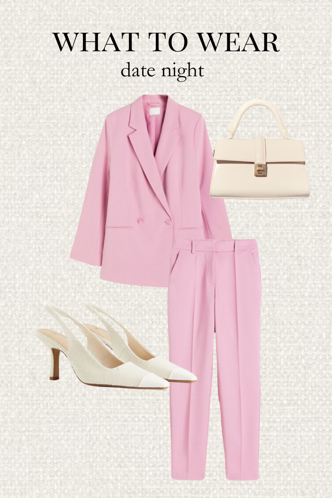 What to wear: valentines date night or a galentines get together!

Galentines
Date night 
Pink blazer
Workwear
Sling back heels
H&M 

#LTKparties #LTKworkwear #LTKfindsunder50
