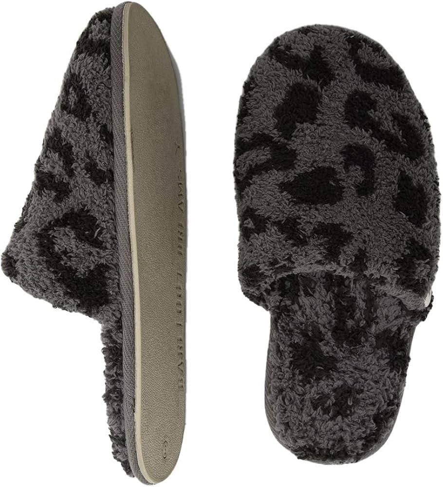Barefoot Dreams CozyChic Barefoot in The Wild Slipper, Graphite/Carbon, LG | Amazon (US)
