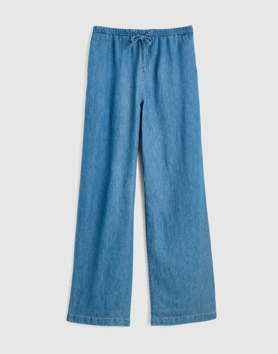 Pull-On Pants in Cotton-Linen Denim | Madewell
