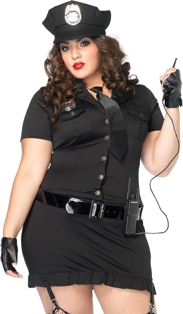 Leg Avenue Women's 6 Pc Dirty Cop Costume with Dress, Hat, Gloves, Belt, Tie, Toy Walkie Talkie | Amazon (US)