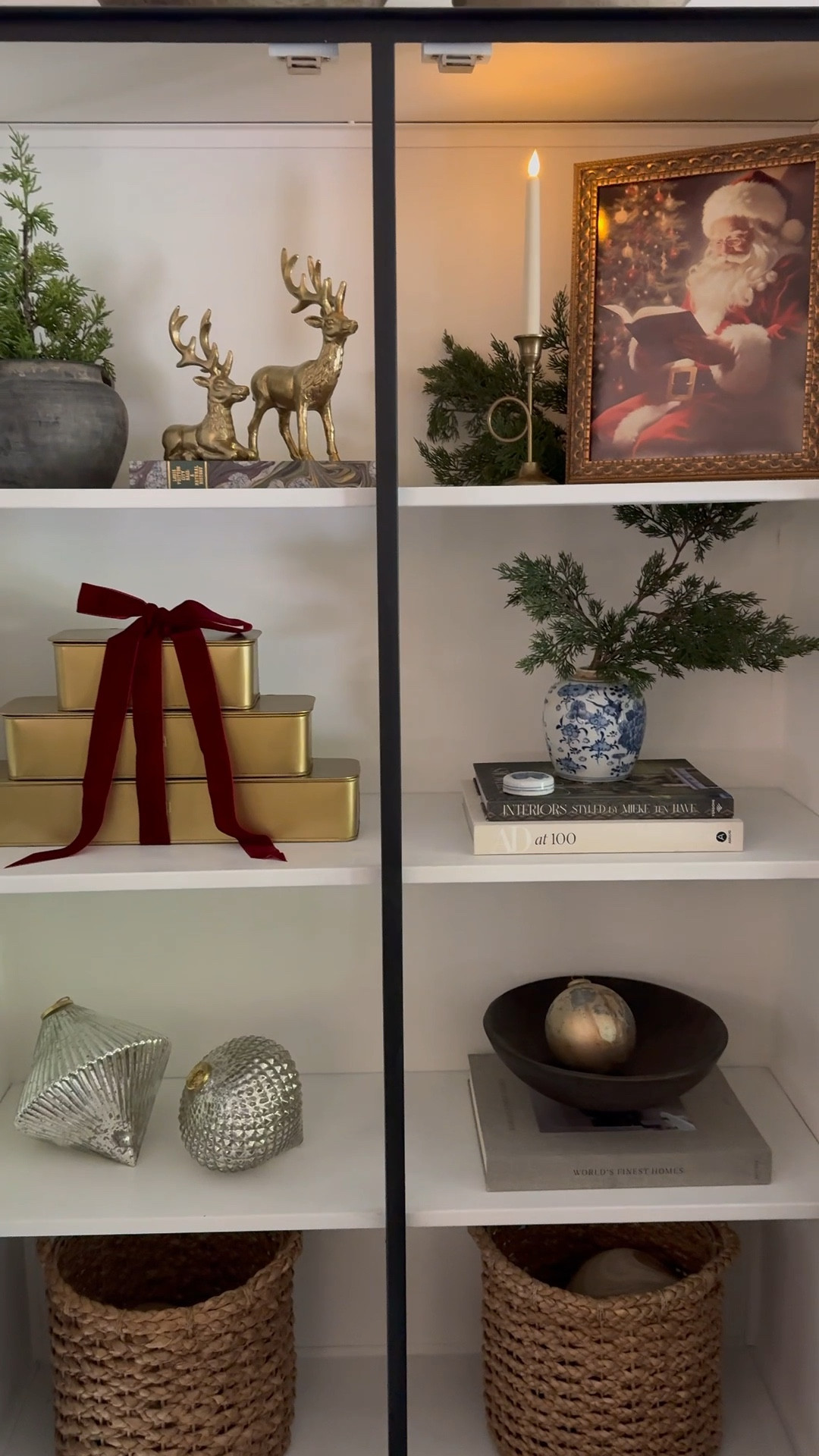 Christmas cabinet styling 

Christmas home decor .

#LTKHoliday #LTKHome