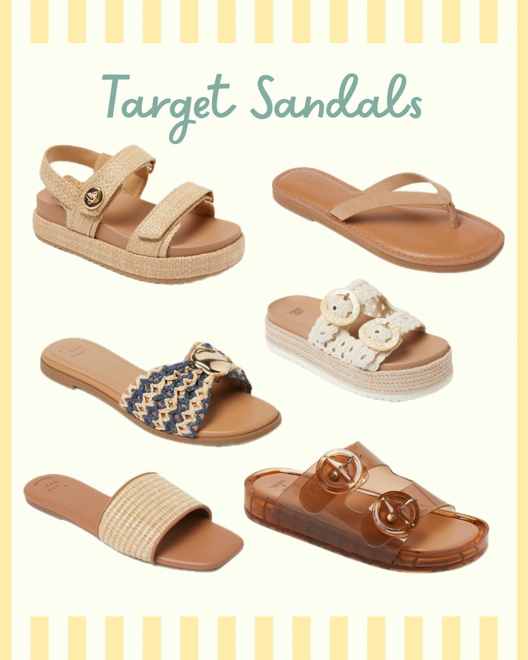 Cutest Target sandals!! On sale for Memorial Day- all of these are super neutral and can slide on to dress up or down!

#LTKmomlife #LTKgrwm #LTKootd