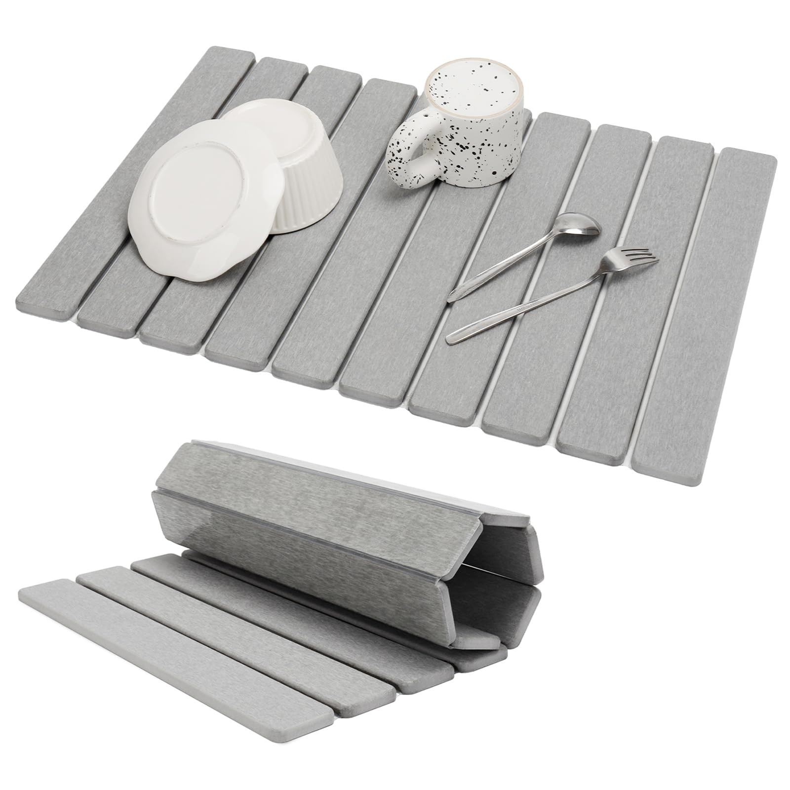 Large Stone Dish Drying Mat for Kitchen Counter, Eco-friendly, Instant Drying Pad,Diatomaceous Ea... | Amazon (US)