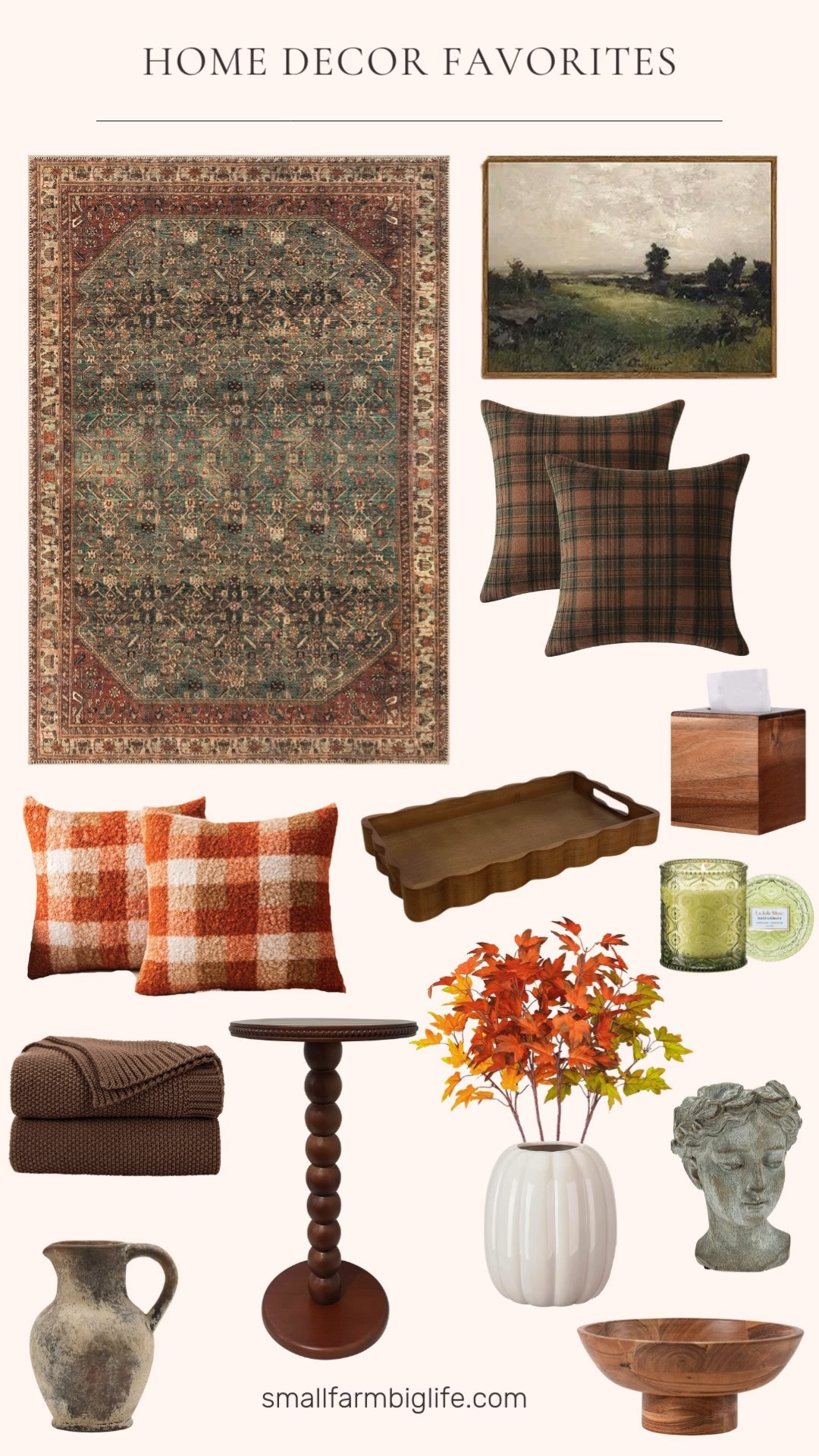 

 These are a few of my Amazon autumn home decor favorites. This rug has pretty fall colors in warm tones. So pretty. I’ve had this art in my list for a while waiting to find the perfect spot for it. I just found this pretty wood scallop tray that I think I might need  

#LTKHome