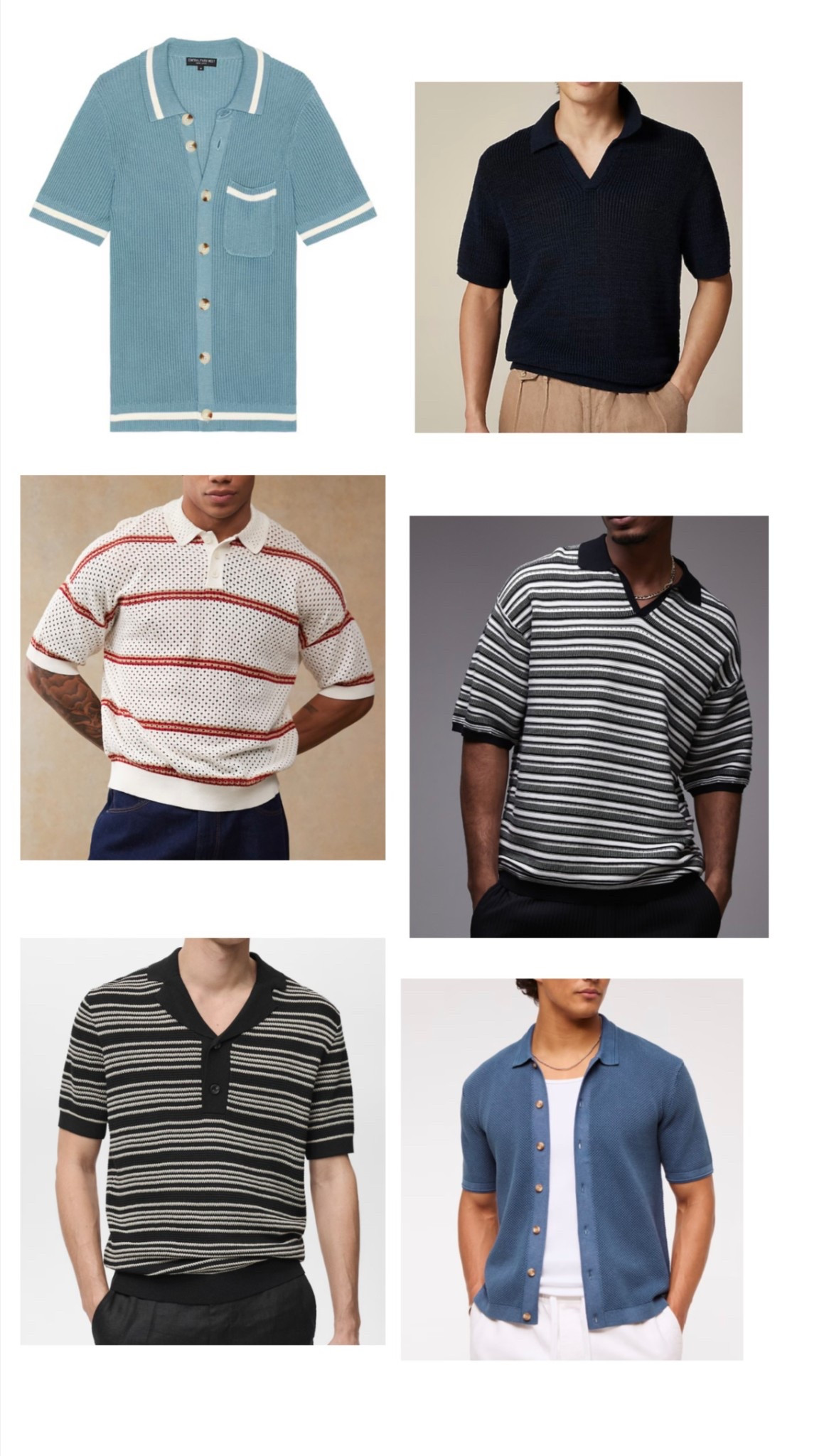 Men’s spring polo options! 